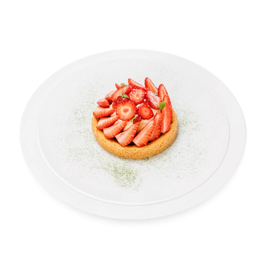 Tartelette sablée aux fraises Charlotte, crème vanillée